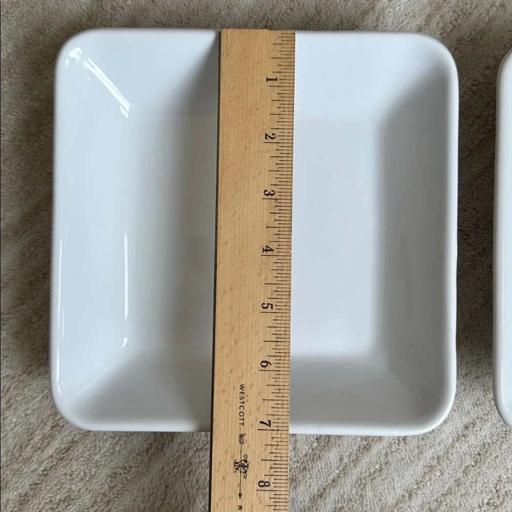 Set of 2 Pampered Chef Simple Additions Appetizer Salad Dessert Plates White 7”